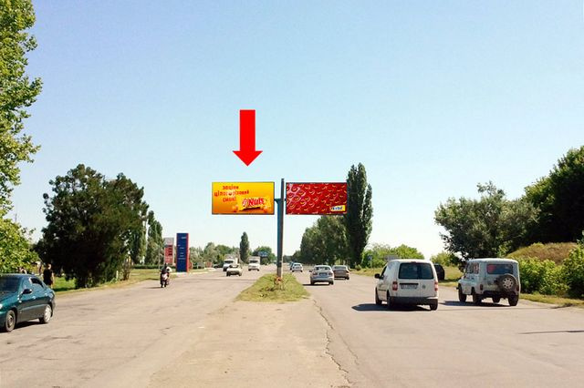 Щит 6x3,  Бериславское шоссе, разделитель, из центра, левый