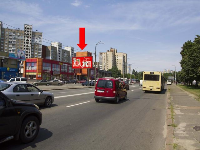 Щит 6x3,  Харьковское шоссе, 144В, возле супермаркета "Сильпо", в сторону пл. Дарницкой