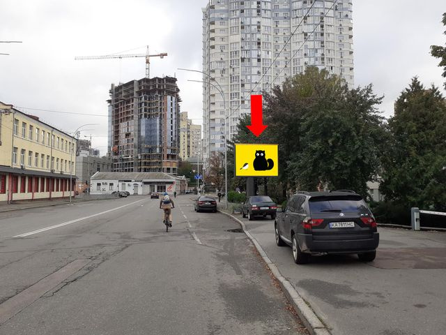 Щит 3.14x2.3,  Байковая ул. - ул. Ямская, в сторону ул. Малевича, центра