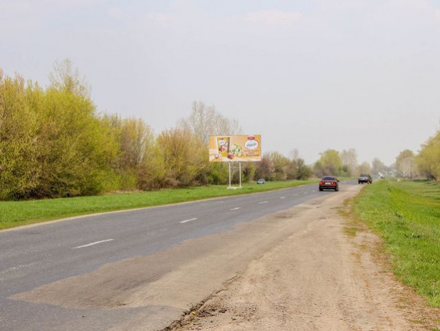 Щит 6x3,  пгт Семеновка, Вишневая ул., АЗС, выезд в сторону Хорола