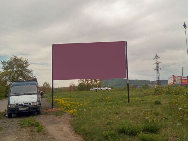 Щит 6x3,  Трасса Киев-Чоп (М-06), пгт Кольчино, (2), поворот с трассы