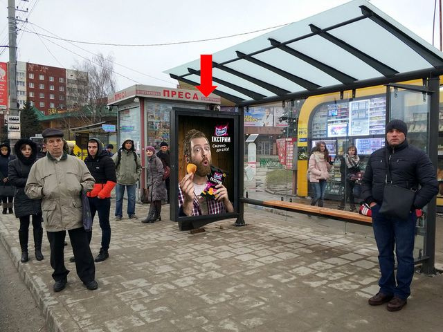 Сітілайт 1.2x1.8,  Красной Калины пр., 81, ост. "Кинотеатр им. Довженко, в центр