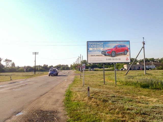 Щит 6x3,  пгт Покровское, железнодорожный переезд, въезд со стороны Васильковки