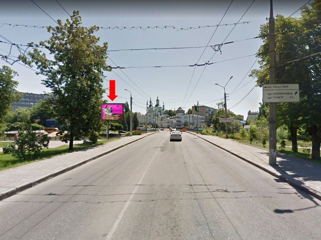 Скролл 3.14x2.3,  Горького ул., центр, сквер "Дружба", мост через р. Сумка