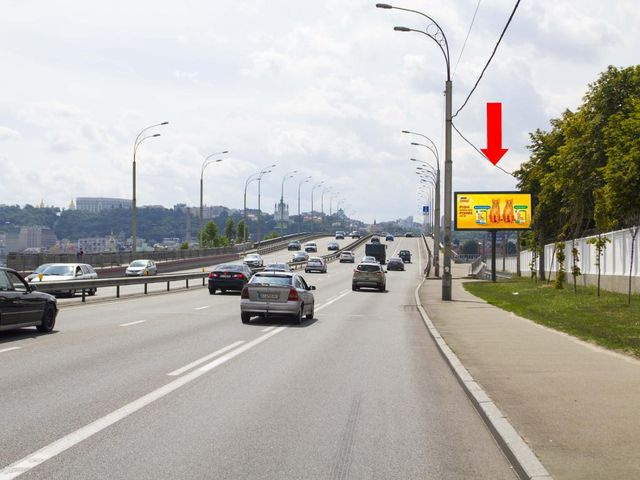 Скролл 6x3,  Набережно-Рыбальская ул., перед Гаванским мостом, в сторону центра, Подола