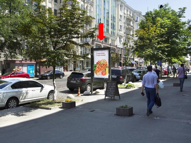 Сітілайт 1.2x1.8,  Хмельницкого ул., 29/2 / ул. Франко, напротив McDonald's, в сторону ул. Крещатик