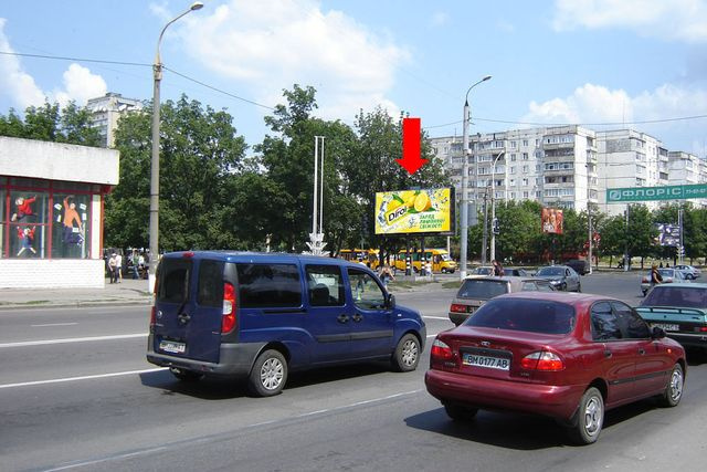 Щит 6x3,  Харьковская ул. / Прокофьева ул., в сторону ТРЦ "Лавина", супермаркетов "Сильпо", "Эльдорадо"