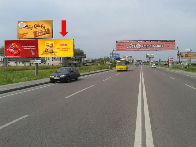 Щит 6x3,  Окружная дорога, с. Зимна Вода, возле супермаркетов "Эпицентр", "METRO", нижний, правый
