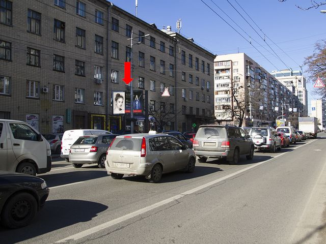 Скролл 3.14x2.3,  Б. Васильковская ул. (бывш. Красноармейская ул.), 104, в сторону ул. Крещатик