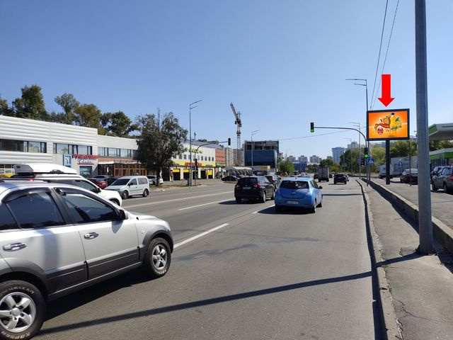 Скролл 3.14x2.3,  Днепровская набережная, 8а, возле АЗС "Окко", в сторону ТРЦ "River Mall", пр. Бажана
