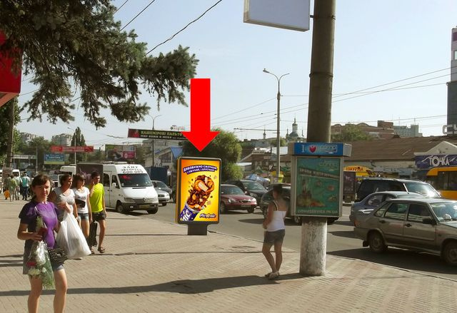 Сітілайт 1.2x1.8,  1-я Набережная ул. реки Стрелки, возле магазина "Алло", в сторону Засумской ул.