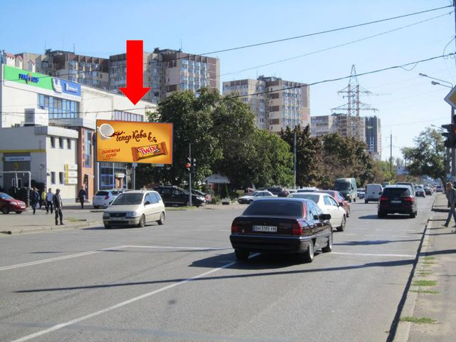 Щит 6x3,  Люстдорфская дорога, 121А / Китобойная ул., из центра