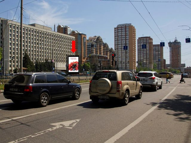 Скролл 1.2x1.8,  Украинки бул., 24 / Алмазова ул. (бывш. Кутузова ул.), на светофоре, к ст. м. "Печерская"