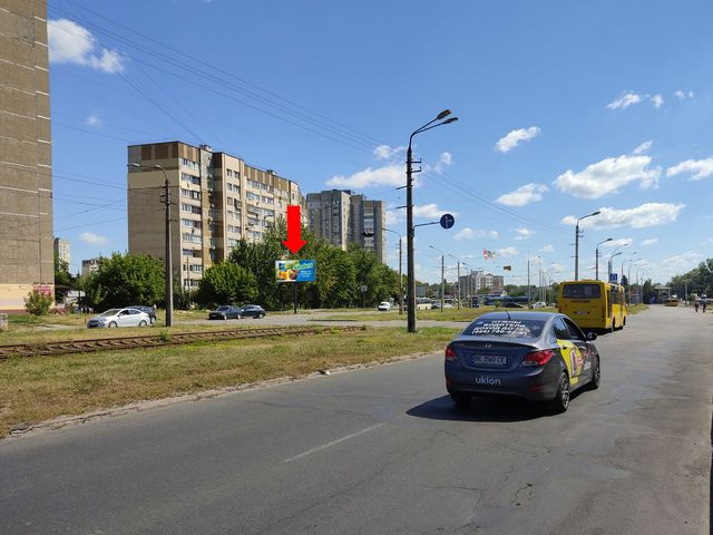 Щит 6x3,  Симиренко ул. 21, напротив магазина "АТЛ", в сторону ул. Трублаини