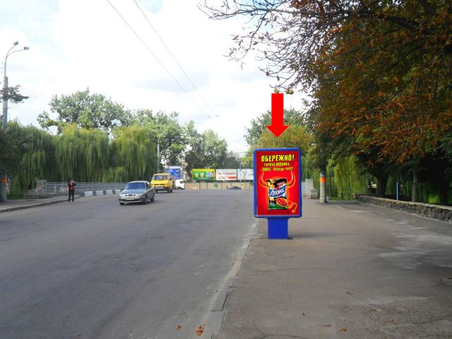 Сітілайт 1.2x1.8,  Сагайдачного ул. / Набережная ул., в сторону ж/д вокзала