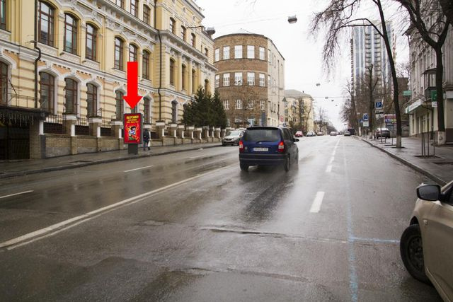 Сітілайт 1.2x1.8,  Бульварно-Кудрявская ул. (бывш. ул. Воровского), 24, в сторону пл. Львовская