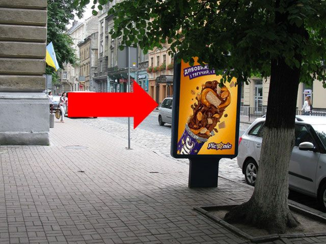 Сітілайт 1.2x1.8,  Князя Романа ул., 1, возле Platinum Bank, гостиницы "Swiss"