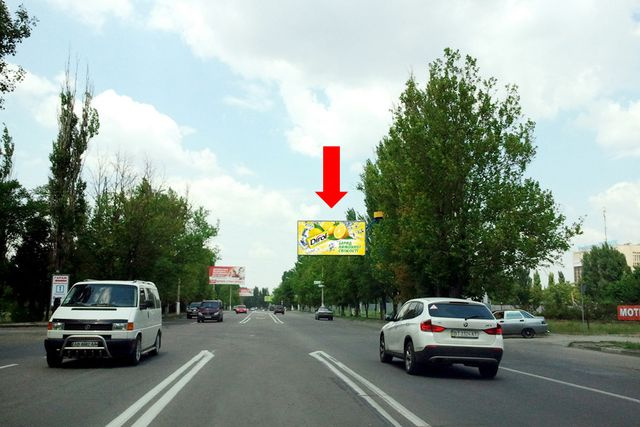 Щит 6x3,  Николаевское шоссе, возле отеля "Нон-Стоп", гусь, над дорогой, из центра