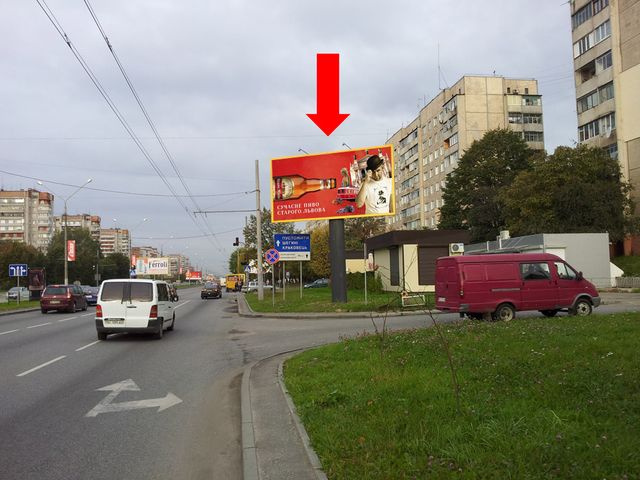 Призма 6x3, Научная ул., 44, напротив супермаркетов "Сильпо", "ВАМ", "Антошка", в сторону Кульпарковской ул. Призма 6x3, Научная ул., 44, напротив супермаркетов "Сильпо", "ВАМ", "Антошка", в сторону Кульпарковской ул.