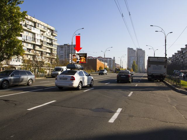 Щит 6x3,  Архипенко ул. (бывш. М. Залки), напротив супермаркета "Сильпо", в сторону пр. Героев Сталинграда
