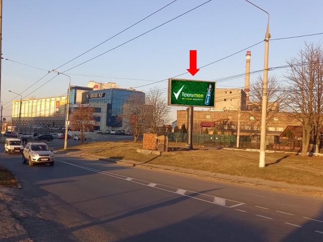 Щит 6x3, Батожская ул. (бывш. Кирова ул.) – ул. Янгеля, возле супермаркета "Эпицентр", из центра Щит 6x3, Батожская ул. (бывш. Кирова ул.) – ул. Янгеля, возле супермаркета "Эпицентр", из центра