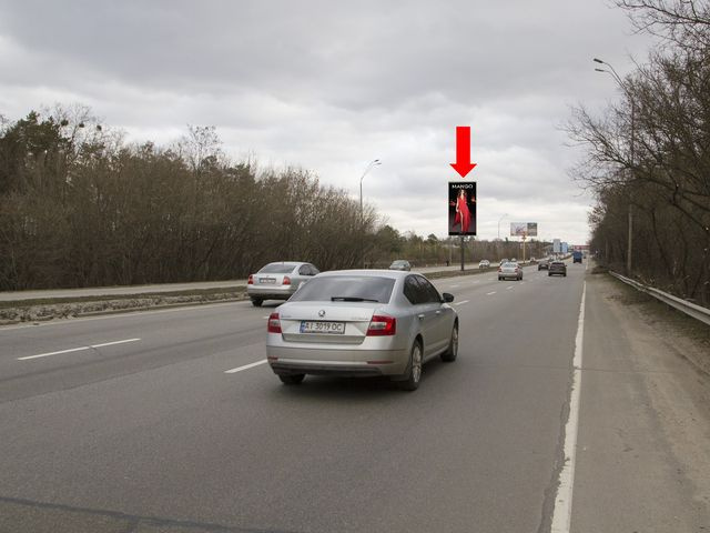Щит 3x6,  Броварской пр., разделитель, 200 м. за АЗС "Окко", в сторону Броваров