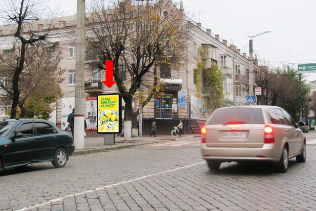 Сітілайт 1.2x1.8,  Б. Перспективная ул. (бывш. Маркса ул.) / Егорова ул., напротив гостиницы "Европа"