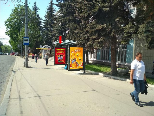 Сітілайт 1.2x1.8,  Соборная ул., 10 / Княгини Ольги ул., остановка, в центр, A2