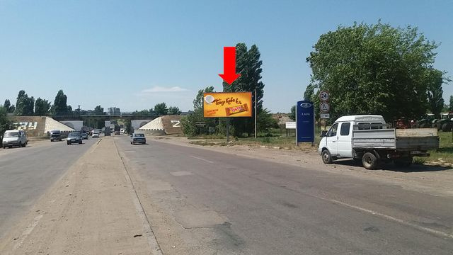 Щит 6x3,  Баштанское шоссе, перед мостом, вьезд в город, в сторону авторынка