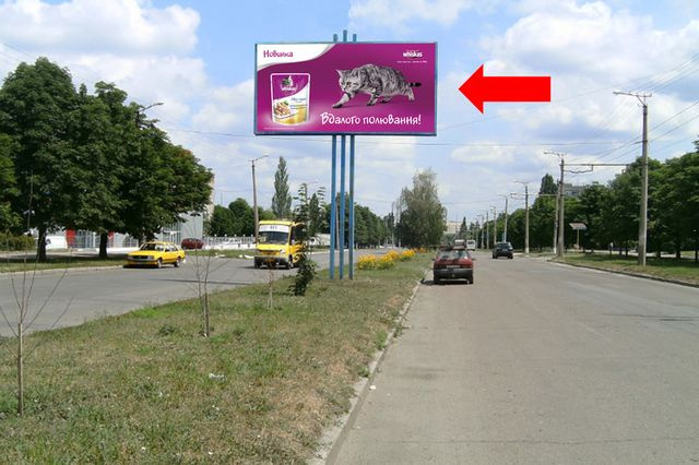 Щит 6x3,  Коваленко ул. (бывш. Конева ул.) / Попова ул., разделитель, возле супермаркетов "Фокстрот", "METRO"