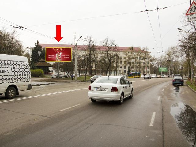 Щит 6x3,  Рижская ул., 1, возле Сырецкого парка, Поликлиники №3, Больницы №9, к ст. м. "Сырец"