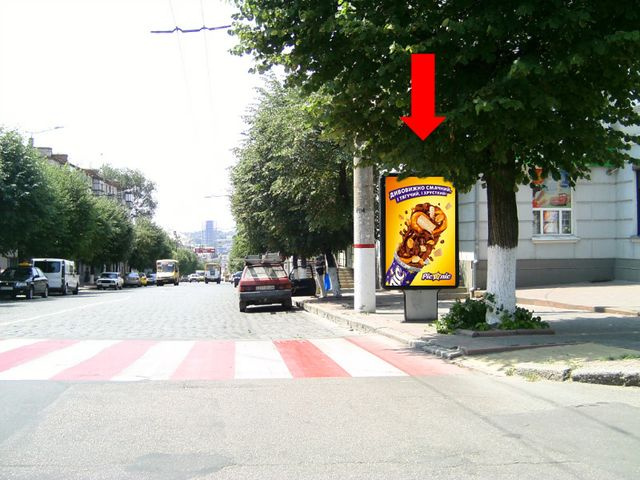 Сітілайт 1.2x1.8,  Б. Перспективная ул. (бывш. Маркса ул.) / Егорова ул., напротив гостиницы "Европа"