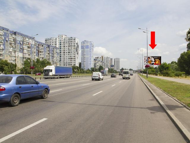Щит 6x3,  Бажана пр., 5 В, напротив, в сторону пл. Харьковской
