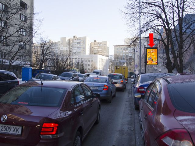 Сітілайт 1.2x1.8,  Кловский спуск 24 - ул. Московская, в сторону ул. Московской