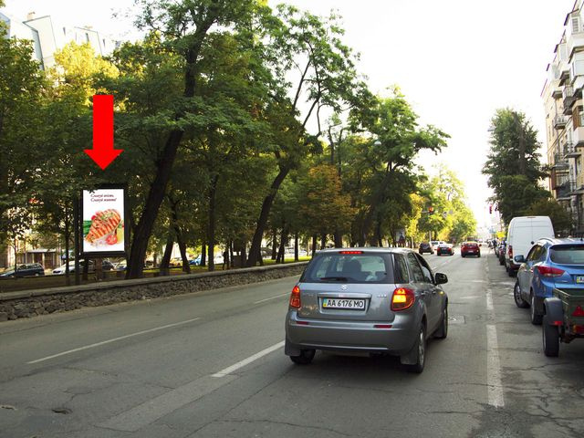 Сітілайт 1.2x1.8,  Верхний Вал ул., 52, бульварная часть, в сторону ул. Почайнинской