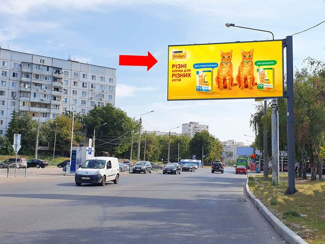Щит 6x3,  Ахсарова ул. - ул. Целиноградская, в сторону ст.м. "Алексеевская", пр. Свободы