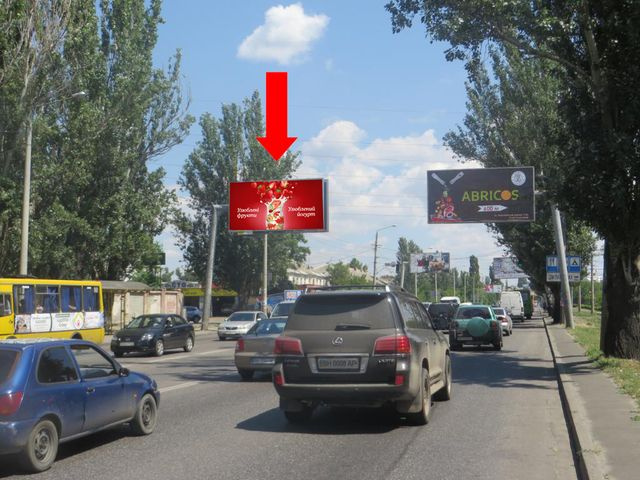 Щит 6x3, Николаевская дорога, 259, возле комплекса отдыха "Дом Павловых", из центра (флажок) Щит 6x3, Николаевская дорога, 259, возле комплекса отдыха "Дом Павловых", из центра (флажок)