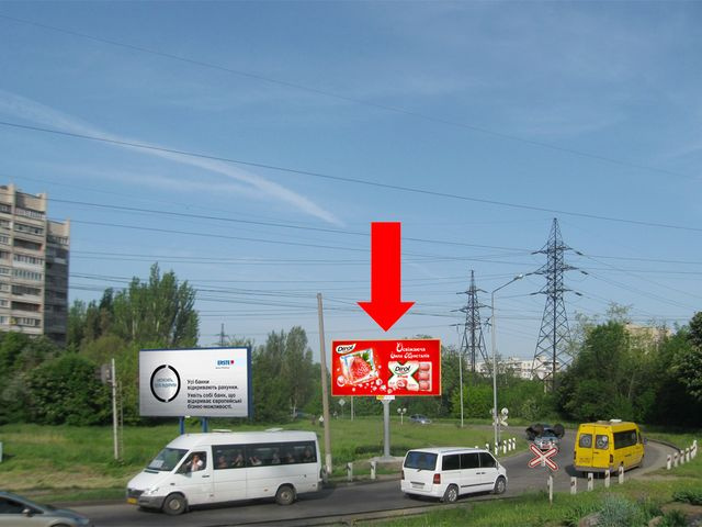 Щит 6x3,  Магистральная ул., 94 возле ж/д переезда, в центр