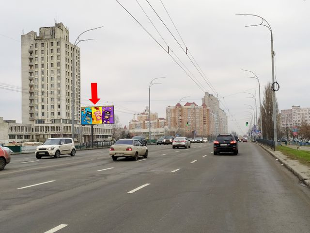 Щит 6x3,  Героев Сталинграда пр. 12-А, возле супермаркета "Сильпо", в сторону пр. Бандеры