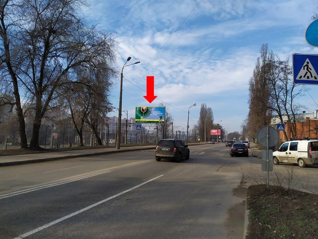 Щит 6x3,  Железнодорожное шоссе - Военный проезд, ЖК "Новопечерские липки", в сторону бул. Дружбы народов