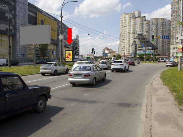 Сітілайт 1.2x1.8,  Днепровская набережная, 47, на светофоре, разделитель, возле ТРЦ "River Mall", в сторону моста Патона