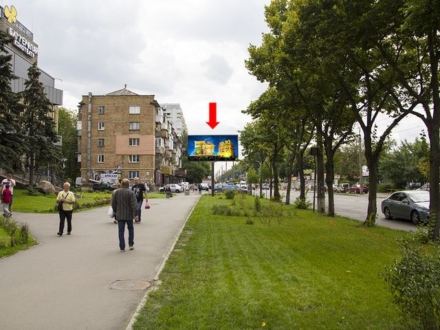 Щит 6x3,  Щербаковского ул., 58, возле супермаркета "Мегамаркет", рынка "Нивки", в сторону ст.м. "Нивки"