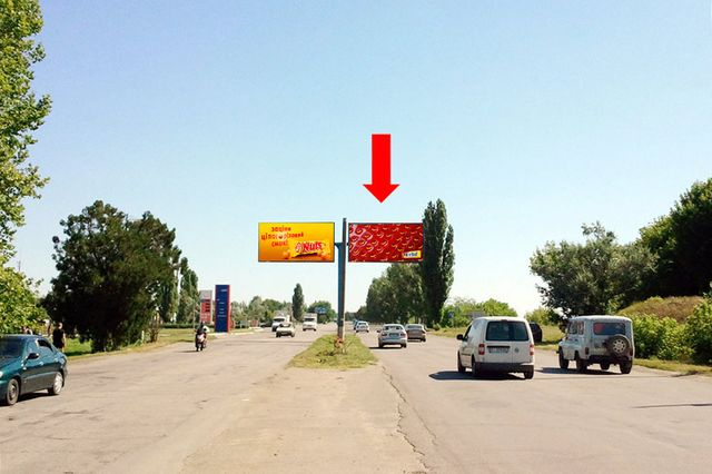 Щит 6x3,  Бериславское шоссе, разделитель, из центра, правый