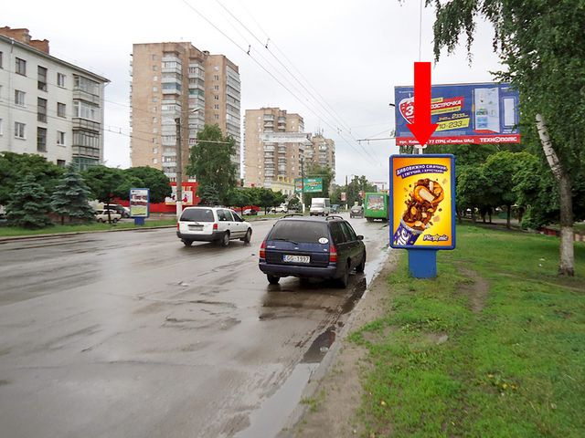 Сітілайт 1.2x1.8,  Киевская ул., 81, возле супермаркетов "Вопак", "Фокстрот"