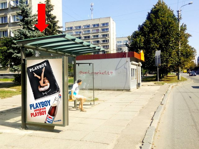 Сітілайт 1.2x1.8,  Великого В. ул., 22 / ул. Княгини Ольги (остановка "Владимира Великого"), в сторону ул. Стрыйской