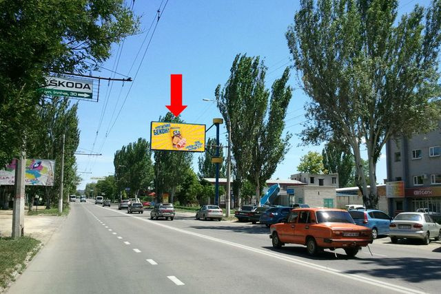 Щит 6x3, Нефтянников ул., 15, возле автосалона "Лидер", СТО, гусь, над дорогой Щит 6x3, Нефтянников ул., 15, возле автосалона "Лидер", СТО, гусь, над дорогой