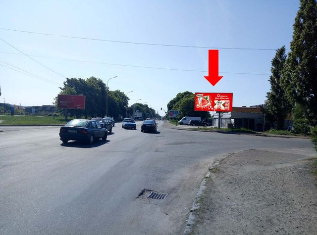 Щит 6x3,  Гагарина ул., 42 / ул. Мартина, супермаркет "Барва", из центра