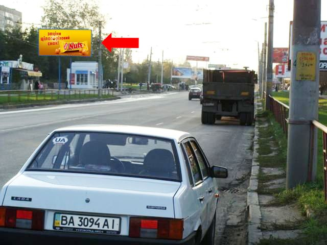 Щит 6x3, Тельнова ул. (бывш. Правды пр.) / Волкова ул., возле магазина "АБВ - техника", пиццерии "Челентано", из центра Щит 6x3, Тельнова ул. (бывш. Правды пр.) / Волкова ул., возле магазина "АБВ - техника", пиццерии "Челентано", из центра