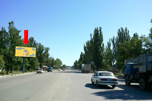 Щит 6x3,  Бериславское шоссе, возле ГЗС, из центра