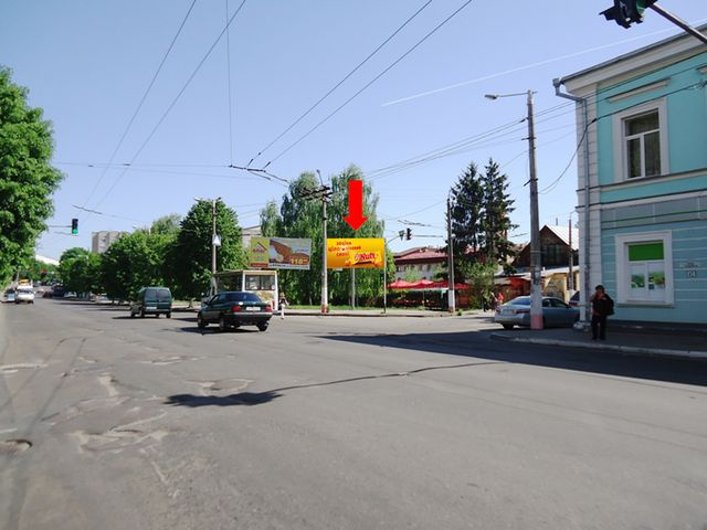 Щит 6x3,  Бердичевская Б. ул. / ул. Коцюбинского, возле Приватбанка, на светофоре, из центра